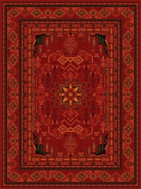 فرش 700 شانه رنگی کد 2566 فردین